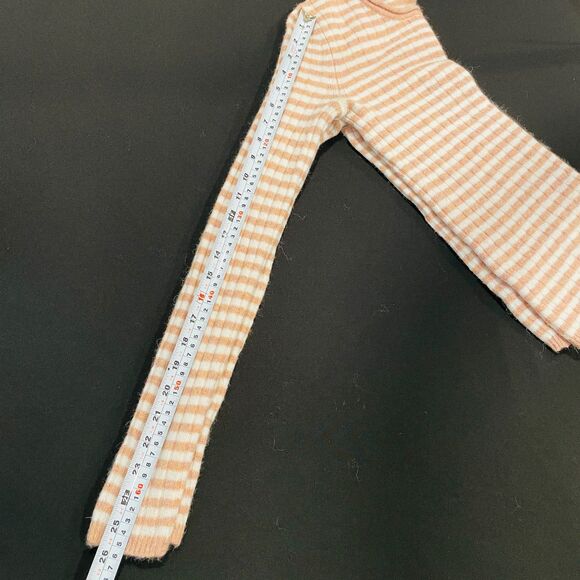 ~ Madewell XXS Sweater Colette Blush Stripe Long Sleeve Crew Merino Wool Blend - Picture 9 of 11